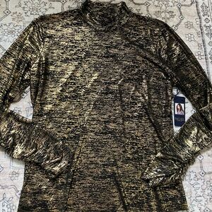 Rachel Roy Metallic Black Top